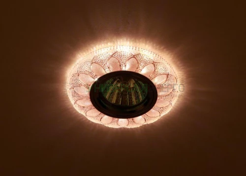 Светильник точечный DK LD5 PK/WH MR16 декор со светодиод. подсветкой роз. ЭРА Б0028089