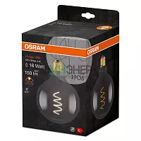 Лампа светодиодная филаментная Vintage 1906 LED CL GLOBE125 SMOKE 15 non-dim 818 5Вт тепл. бел. E27 дым. OSRAM 4058075269989