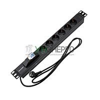 Блок распределения питания PDU 6 розеток СЕЕ 7/4 Schuko 16А автомат защиты вилка СЕЕ 7/7 горизонт. шнур 2м корпус алюм. Rexant 04-0103-1 Блок распределения питания PDU 6 розеток СЕЕ 7/4 Schuko 16А автомат защиты вилка СЕЕ 7/7 горизонт. шнур 2м корпус алюм. Rexant 04-0103-1