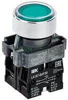 Кнопка LA167-BAF35 d22мм 1з+1р зел. IEK BBT20-BAF35-3-22-67-K06