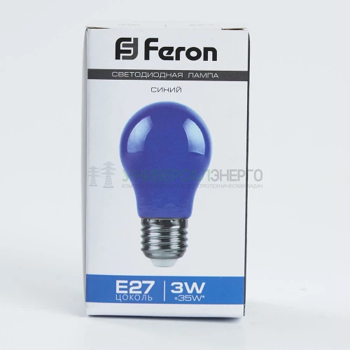 Лампа светодиодная Feron LB-375 E27 3W синий 25923 фото 6