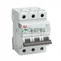 Выключатель автоматический модульный 3п B 25А 6кА AV-6 AVERES EKF mcb6-3-25B-av