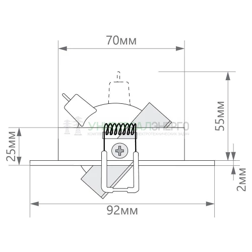 Светильник встраиваемый Feron DL2801 потолочный MR16 G5.3 черный-хром 32638 фото 2