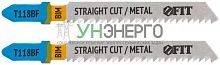 Полотно по металлу Bimetal 76/51/2мм (T118BF) фрезерованные волнистые зубья (уп.2шт) FIT 40919 Полотно по металлу Bimetal 76/51/2мм (T118BF) фрезерованные волнистые зубья (уп.2шт) FIT 40919