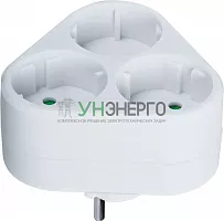 Разветвитель 3 гнезда без заземл. 94 694 NAD-S-3X-WH (треугольник) Navigator 94694