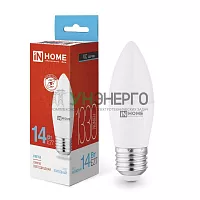 Лампа светодиодная LED-СВЕЧА-VC 14Вт E27 6500К 1330лм IN HOME 4690612047751