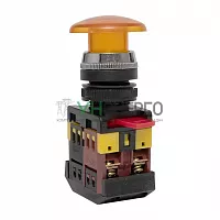 Кнопка "Грибок" AELA-22 NO+NC 220В с подсветкой желт. PROxima EKF pbn-aela-1o-220