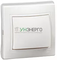 Выключатель 1-кл. СП Кварта ВС10-1-0-КБ-44 10А IP44 бел. IEK KV-V10-10-44-K01