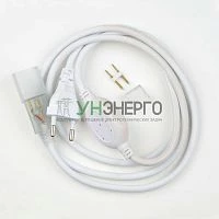 Провод электрический UCX-SP2/N21 WHITE 1 STICKER для светодиодных лент ULS-N21 NEON 220В 8х16мм 2 контакта. бел. Uniel UL-00002937