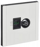 Розетка 2-м TV+RJ45 кат.5E FORTE&PIANO FP236M бел. IEK FP-AK20-1-M-K01 Розетка 2-м TV+RJ45 кат.5E FORTE&PIANO FP236M бел. IEK FP-AK20-1-M-K01