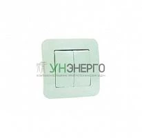 Выключатель 2-кл. СП Lillium N 10А IP20 крем. Makel 55203