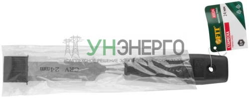 Стамеска CrV с пластиковой ручкой 24мм FIT 43124 фото 3