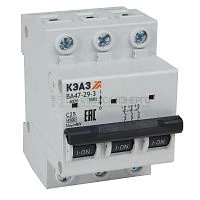 Выключатель автоматический модульный ВА47-29-3D25-УХЛ3 (4.5кА) КЭАЗ 318304