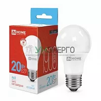 Лампа светодиодная LED-A60-VC 20Вт грушевидная 6500К холод. бел. E27 1900лм 230В IN HOME 4690612020310