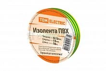 Изолента ПВХ 0.13*15мм Желто-Зеленая 10м TDM Изолента ПВХ 0.13*15мм Желто-Зеленая 10м TDM