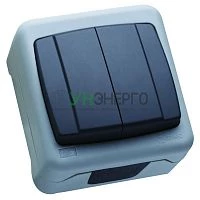 Выключатель двухклавишный с винтовым зажимом IP55 Makel 36064003 Выключатель двухклавишный с винтовым зажимом IP55 Makel 36064003