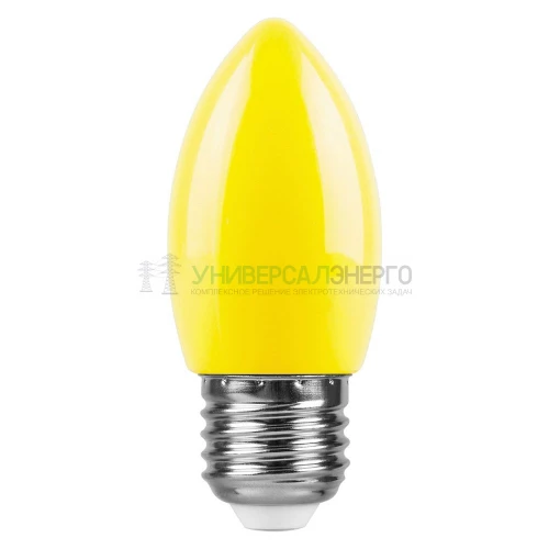 Лампа светодиодная Feron LB-376 свеча E27 1W желтый 25927 фото 2