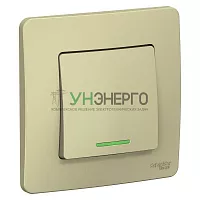 Выключатель 1-кл. СП Blanca 10А IP20 (сх. 1) 250В с подсветкой беж. SE BLNVS010117