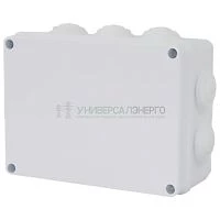 Коробка разветвительная STEKKER EBX30-03-65, 150*110*70 мм, 10 мембранных вводов, IP65, светло-серая 39555
