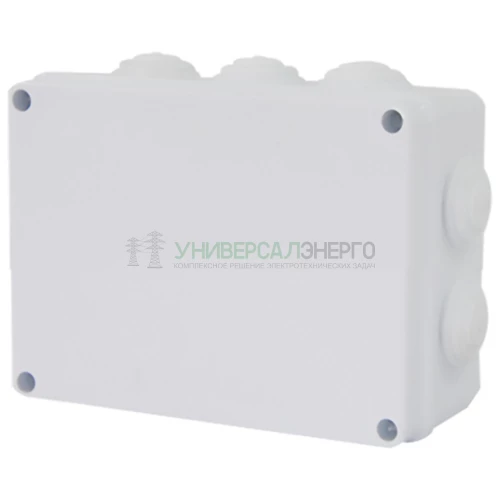 Коробка разветвительная STEKKER EBX30-03-65, 150*110*70 мм, 10 мембранных вводов, IP65, светло-серая 39555