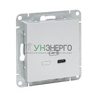 Розетка СП Эпика USB-С быстрая механизм алюм. EKF UP1-SOA-USBCF Розетка СП Эпика USB-С быстрая механизм алюм. EKF UP1-SOA-USBCF