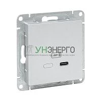 Розетка СП Эпика USB-С быстрая механизм алюм. EKF UP1-SOA-USBCF Розетка СП Эпика USB-С быстрая механизм алюм. EKF UP1-SOA-USBCF