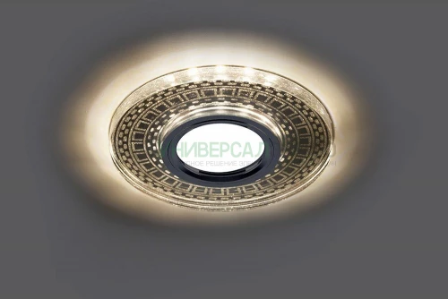 Светильник встраиваемый с LED подсветкой Feron CD981 потолочный MR16 G5.3, прозрачный, серебро 32437 фото 3