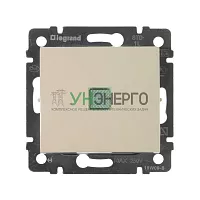 Механизм переключателя проходного 1-кл. СП Valena 16А IP31 250В с зел. подсветкой сл. кость Leg 774103