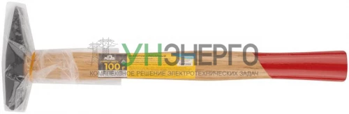 Молоток 100г деревянная ручка MOS 44041М фото 3