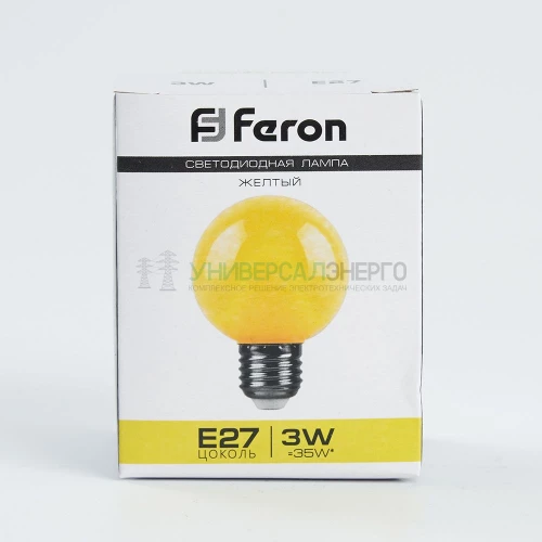 Лампа светодиодная Feron LB-371 Шар E27 3W желтый 25904 фото 3