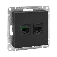 Розетка компьютерная 2-м СП Эпика RJ45 кат.5 механизм черн. EKF UP1-SOB-2RJ45-5 Розетка компьютерная 2-м СП Эпика RJ45 кат.5 механизм черн. EKF UP1-SOB-2RJ45-5