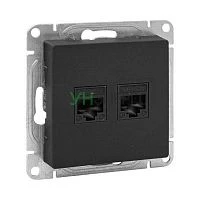 Розетка компьютерная 2-м СП Эпика RJ45 кат.5 механизм черн. EKF UP1-SOB-2RJ45-5 Розетка компьютерная 2-м СП Эпика RJ45 кат.5 механизм черн. EKF UP1-SOB-2RJ45-5