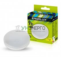 Лампа светодиодная LED-GX53-9W-GX53-3K 9Вт 3000К тепл. бел. GX53 180-240В Ergolux 13514