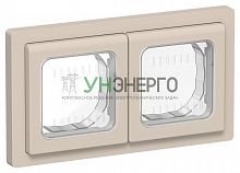Рамка 2-м СП FLITE Рпро-2-55-ФлЛ IP55 льняной IEK FI-M20-32-55-K88