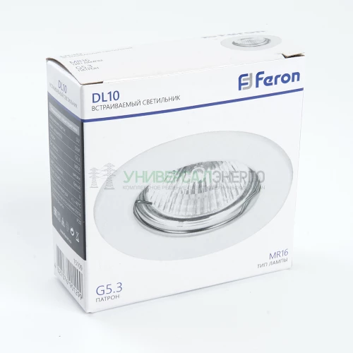 Светильник встраиваемый Feron DL10 потолочный MR16 G5.3 белый 15109 фото 4