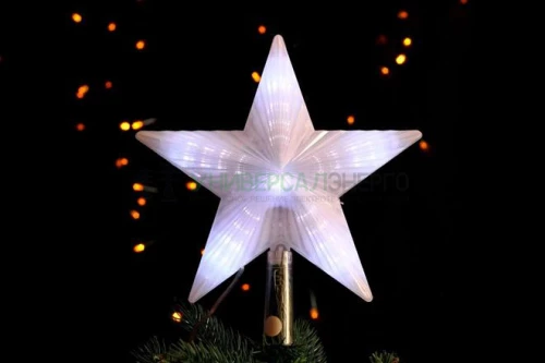 Верхушка на елку "Звезда" ST10M-BO 15см 10 двухцветных LED на барейках SHLights 4690601049162