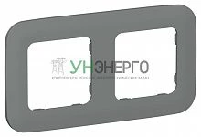 Рамка 2-м СП FLITE РУ-2-А-ФлМА мокрый асфальт IEK FI-M22-31-20-K80 Рамка 2-м СП FLITE РУ-2-А-ФлМА мокрый асфальт IEK FI-M22-31-20-K80
