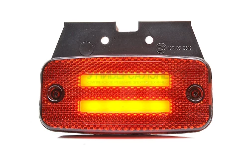 Фонарь габаритный светодиод бортовой с двумя неоновыми полосами красный LED12V24V WAS 1139 фото 8