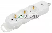 Колодка удлинителя 3-мест. с заземл. РПр03 IEK WYP10-D-KP-16-03-ZS-K01 Колодка удлинителя 3-мест. с заземл. РПр03 IEK WYP10-D-KP-16-03-ZS-K01