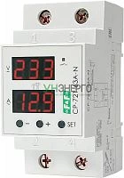 Реле напряжения с контролем тока и мощности CP-721-63A-N 1ф 2НО 2х63А с разрывом нейтрали в соответствии с ПУЭ 7.1.21 и предназнач. для защ. сети бытовой техники от повыш. или пониж. напржения в сети F&F EA04.009.028