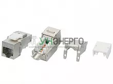 Вставка Keystone Jack RJ45 (8P8C) кат.5E экранир. KJ9-8P8C-C5e-90-SH-F-WH Hyperline 432598