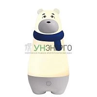Светильник светодиодный настольный JS7-BEAR-bu МИШКА ночник аккумуляторный диммер IP20 син. JazzWay 5061248