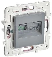Розетка компьютерная двойн. RJ45 кат.5E SKANDY SK-K03Gr сер. IEK SK-K20-1-K03