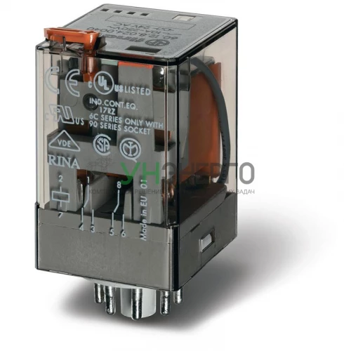 Реле универсальное 2CO 10А 24В AC FINDER 601280240040