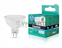 Лампа светодиодная LED5-MR16/845/GU5.3 5Вт 4500К бел. GU5.3 385лм 12В Camelion 12026