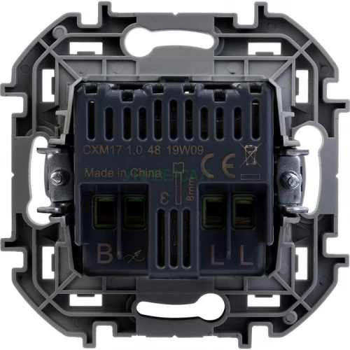 Механизм светорегулятора поворотного Inspiria 300Вт без нейтрали алюм. Leg 673792 фото 2