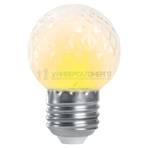 Лампа-строб Feron LB-377 Шарик прозрачный E27 1W 2700K 38208 фото 2
