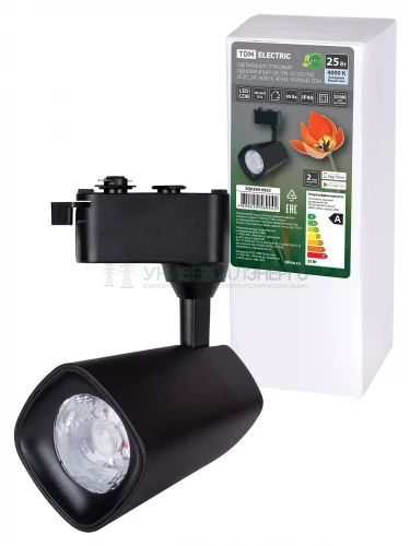Светильник трековый однофазный LED TRL-02-025-NB 25 Вт, 24°, 4000 К, 90 Ra, черный, TDM
