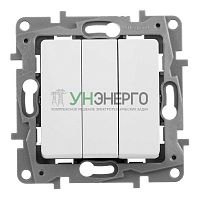 Выключатель 3-кл. СП Etika 10А IP20 250В 10AX винтов. зажимы механизм бел. IEK 672243