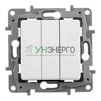 Выключатель 3-кл. СП Etika 10А IP20 250В 10AX винтов. зажимы механизм бел. IEK 672243 Выключатель 3-кл. СП Etika 10А IP20 250В 10AX винтов. зажимы механизм бел. IEK 672243